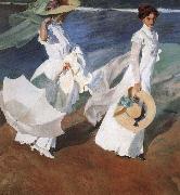 Walking the beach Joaquin Sorolla